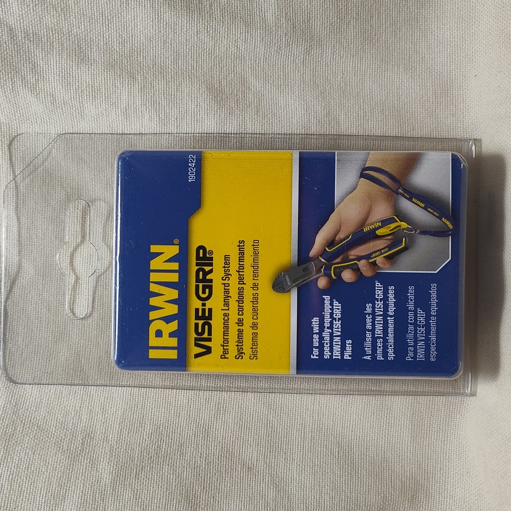 rwin Vise-Grip Nylon Performance Lanyard System with Clip Blue 1 pc.